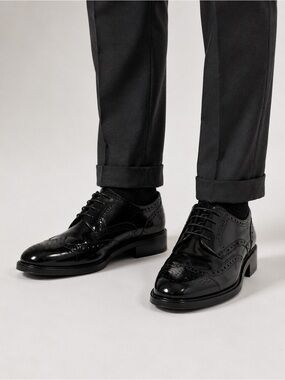Bostonian luxe men’s oxfords shoes black 10.5
